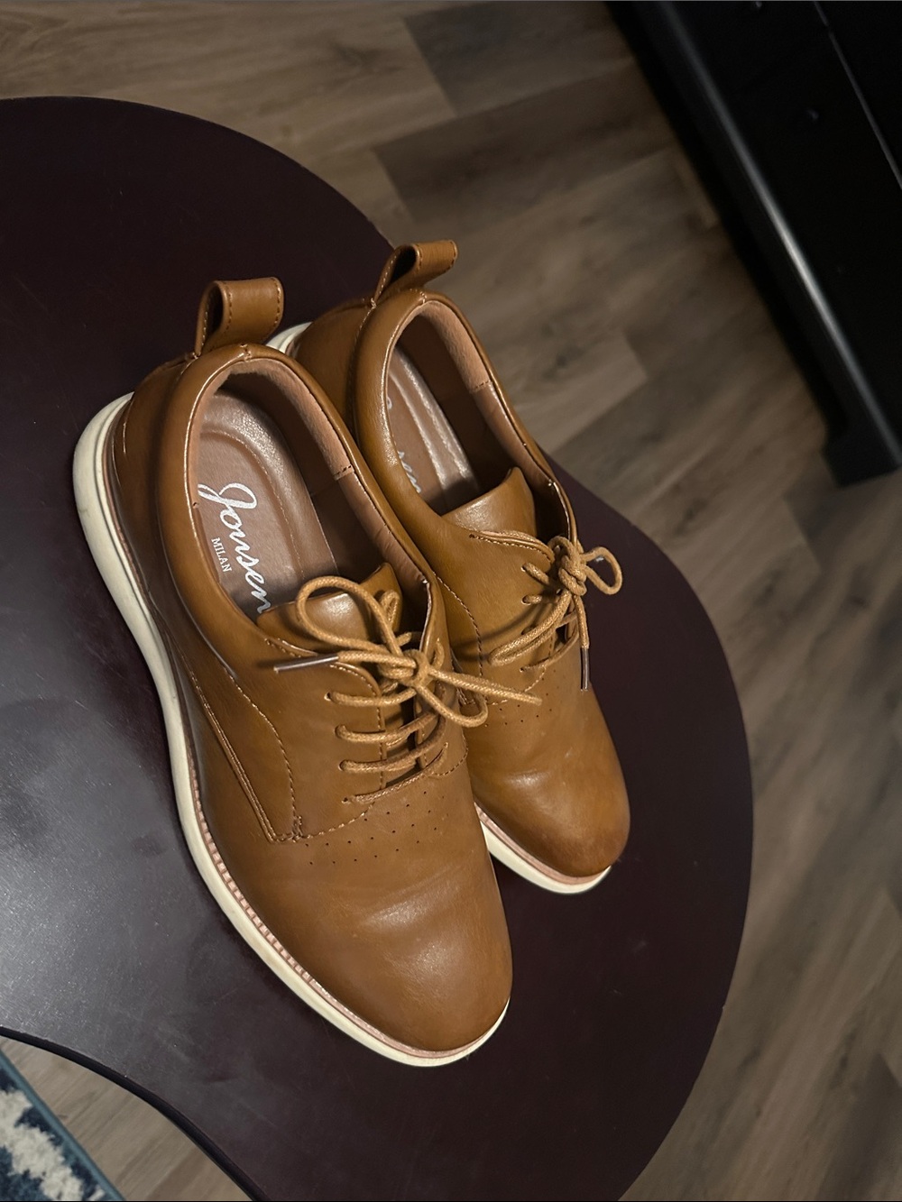 Janson Men’s Brown Leather Derby with Contrasting Cream Sole